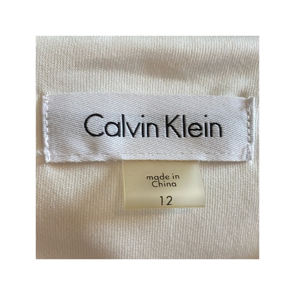 Calvin Klein Bell Sleeve Ivory Sheath Dress - Picture 9 of 10